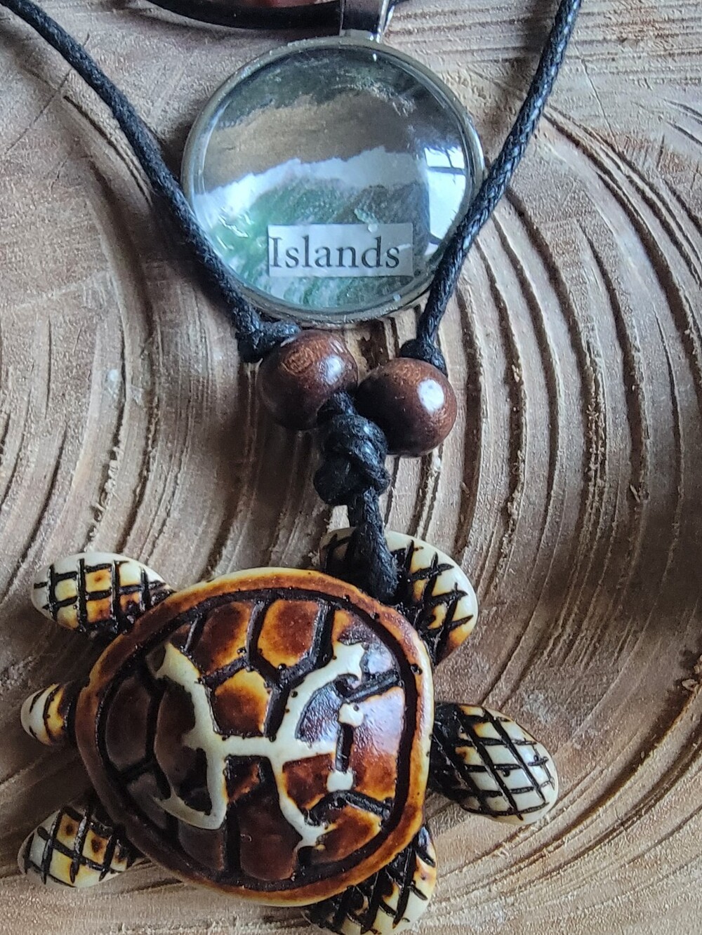 Hancrafted Boho Mixed Stone Pendant Necklace Set - Picture 5 of 7